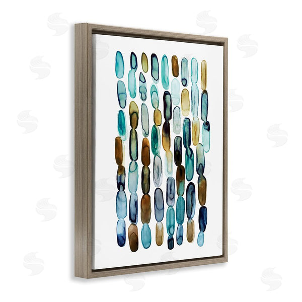 Stupell Industries Lisa Nohren | Blue Oblong Shapes Pattern Wall Art