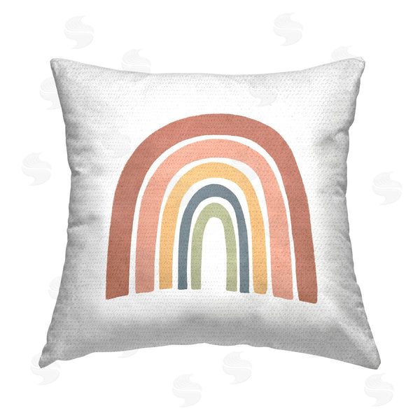 Stupell Industries Lisa Nohren | Boho Hued Rainbow Printed Throw Pillow