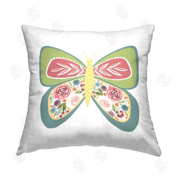 stupell industries Lisa Nohren | Boho Pattern Butterfly Printed Throw Pillow
