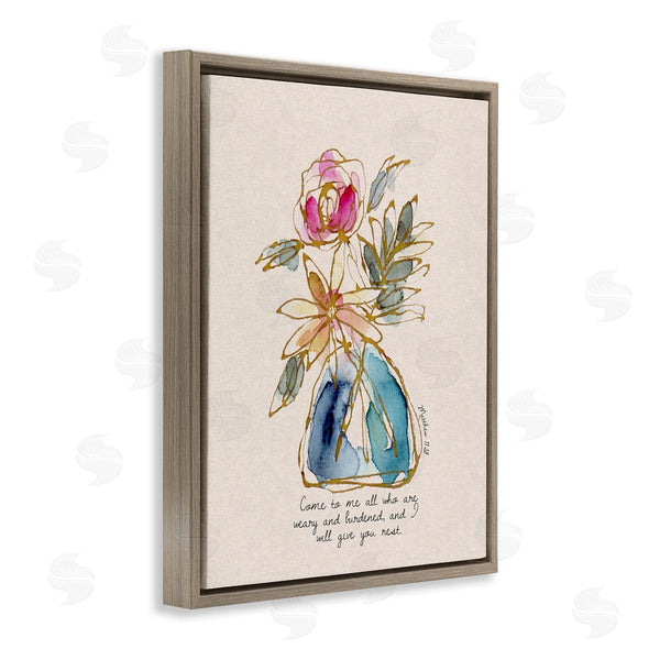 Stupell Industries Lisa Nohren | Come To Me Faith Bouquet