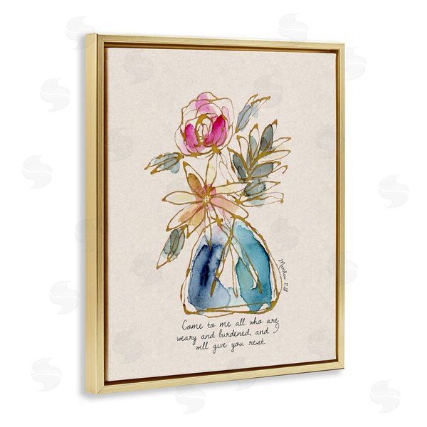 Stupell Industries Lisa Nohren | Come To Me Faith Bouquet