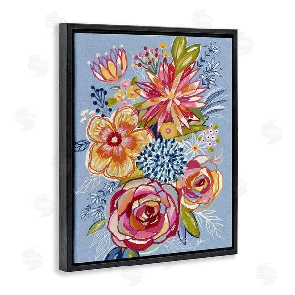 Stupell Industries Lisa Nohren | Flower Burst On Blue Wall Art