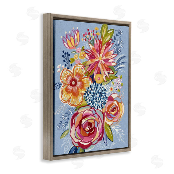 Stupell Industries Lisa Nohren | Flower Burst On Blue Wall Art