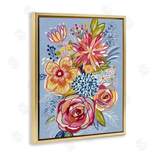 Stupell Industries Lisa Nohren | Flower Burst On Blue Wall Art