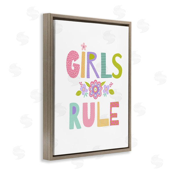 Stupell Industries Lisa Nohren | Girls Rule With Flowers
