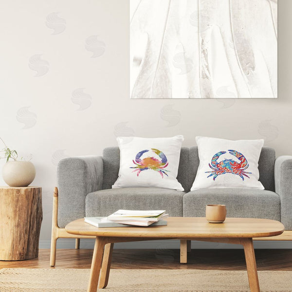 Stupell Industries Lisa Nohren | Modern Patterned Crabs Printed Throw Pillow Set
