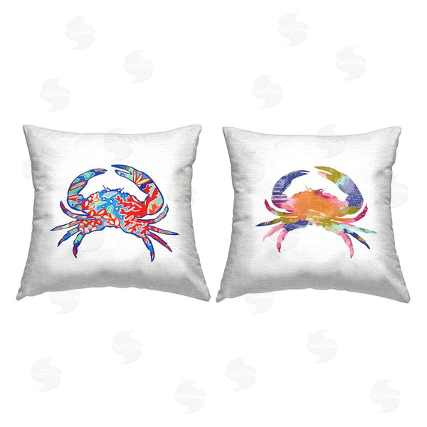 Stupell Industries Lisa Nohren | Modern Patterned Crabs Printed Throw Pillow Set