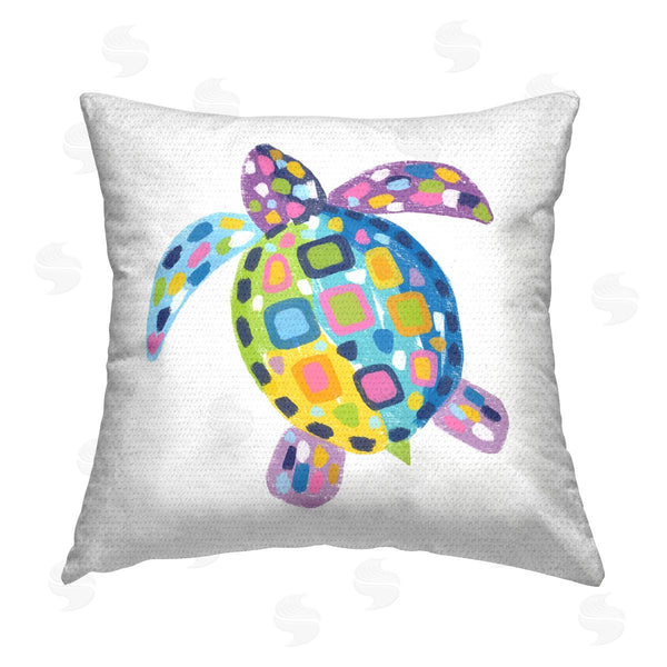 Stupell Industries Lisa Nohren | Mosaic Patterned Turtle Printed Throw Pillow