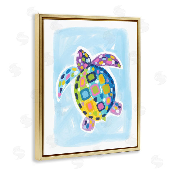 Stupell Industries Lisa Nohren | Mosaic Turtle On Blue