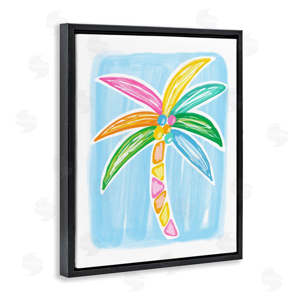 Stupell Industries Lisa Nohren | Pastel Palm On Blue Wall Art