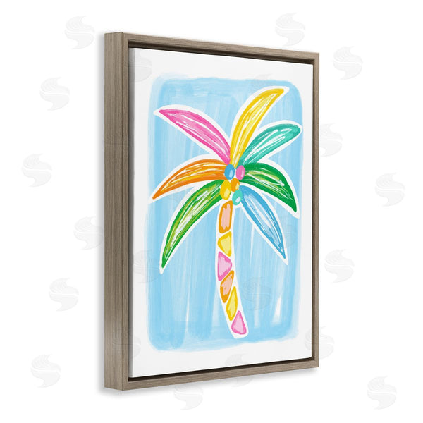 Stupell Industries Lisa Nohren | Pastel Palm On Blue Wall Art