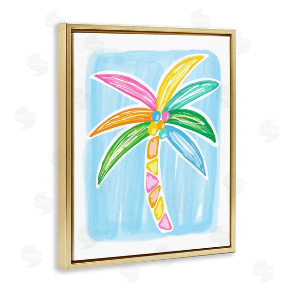 Stupell Industries Lisa Nohren | Pastel Palm On Blue Wall Art