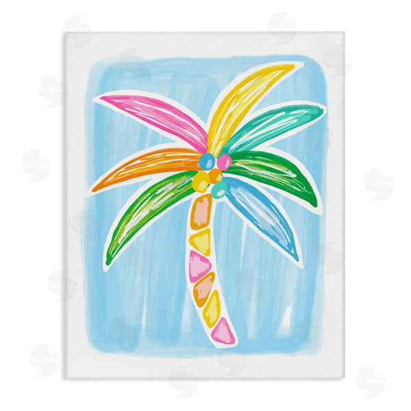 stupell industries Lisa Nohren | Pastel Palm on Blue Wall Art