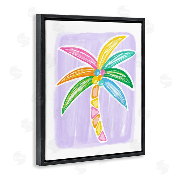 Stupell Industries Lisa Nohren | Pastel Palm On Purple