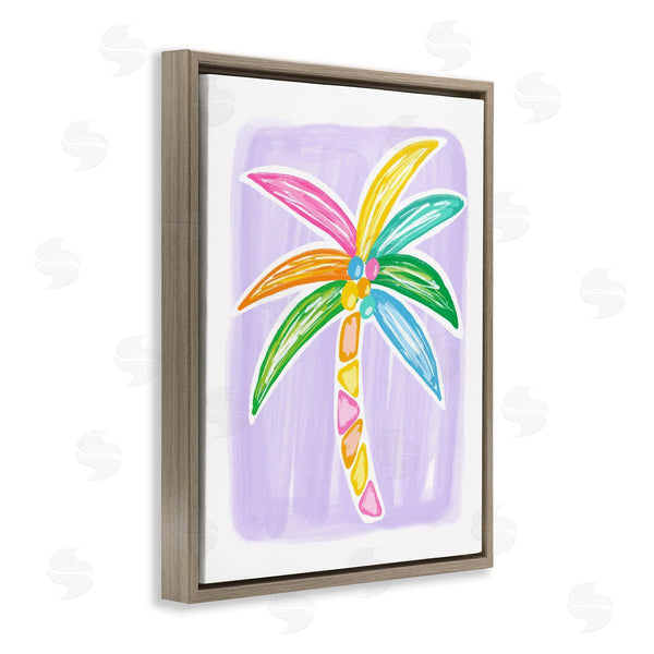 Stupell Industries Lisa Nohren | Pastel Palm On Purple