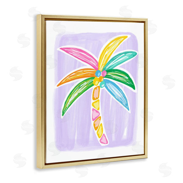 Stupell Industries Lisa Nohren | Pastel Palm On Purple