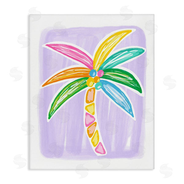 stupell industries Lisa Nohren | Pastel Palm on Purple