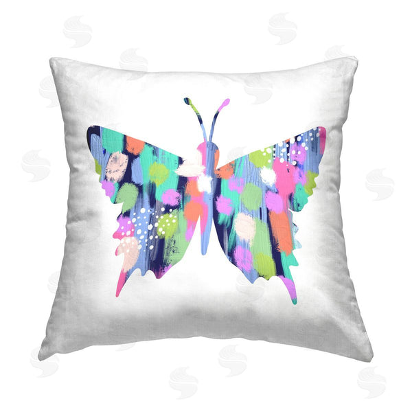 stupell industries Lisa Nohren | Pastel Patterned Butterfly Printed Throw Pillow