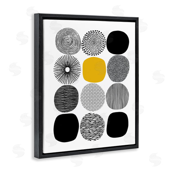 Stupell Industries Lisa Nohren | Patterned Circles Yellow Accent