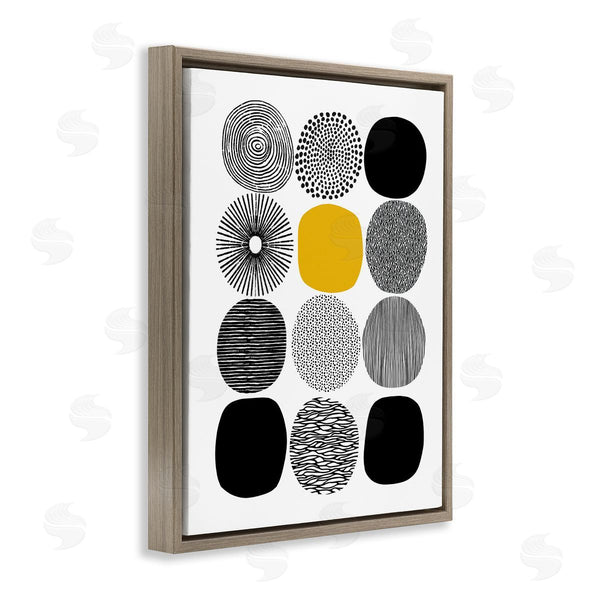 Stupell Industries Lisa Nohren | Patterned Circles Yellow Accent