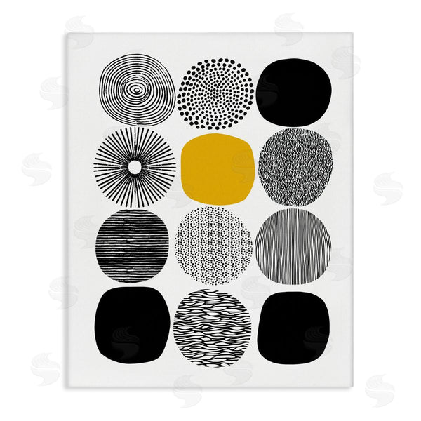 stupell industries Lisa Nohren | Patterned Circles Yellow Accent