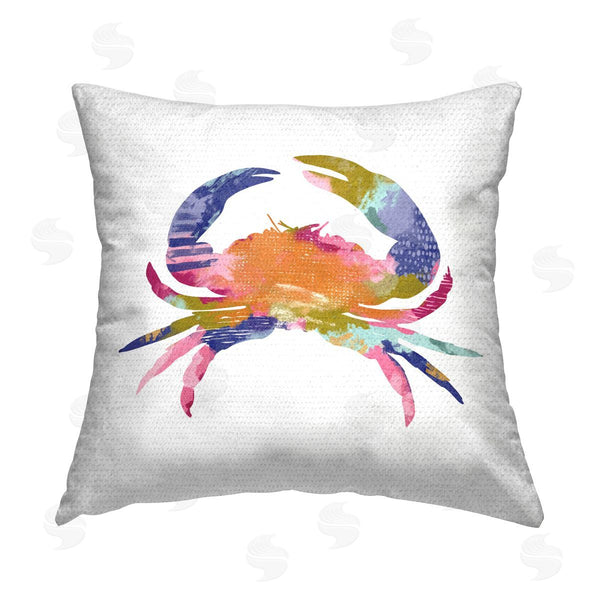 Stupell Industries Lisa Nohren | Patterned Crab Impression Printed Throw Pillow
