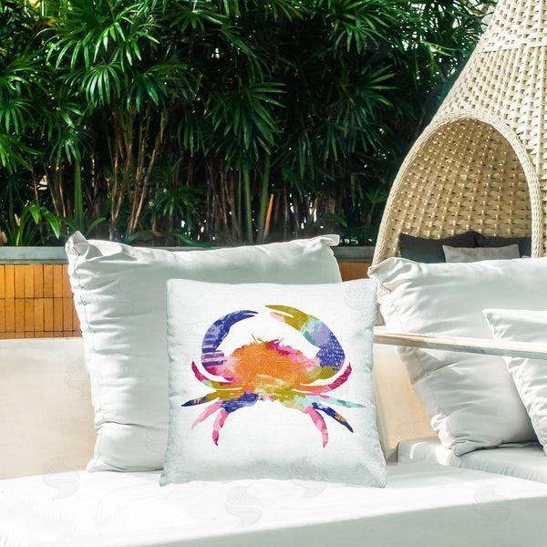 Stupell Industries Lisa Nohren | Patterned Crab Impression Printed Throw Pillow