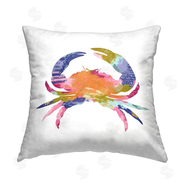 stupell industries Lisa Nohren | Patterned Crab Impression Printed Throw Pillow