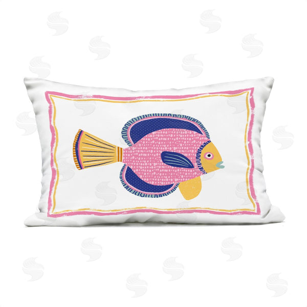 Stupell Industries Lisa Nohren | Pink Fish Illustration Printed Throw Pillow