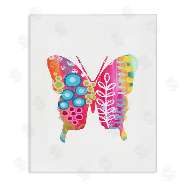 stupell industries Lisa Nohren | Pink Florals Butterfly