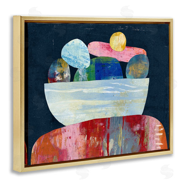 Stupell Industries Lisa Nohren | Stacked Rocks Collage