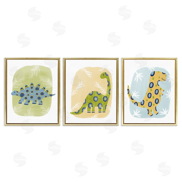 Stupell Industries Lisa Nohren | Three Patterned Dinosaurs