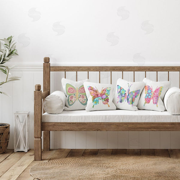 Stupell Industries Lisa Nohren | Vivid Pattern Butterflies Printed Throw Pillow Set