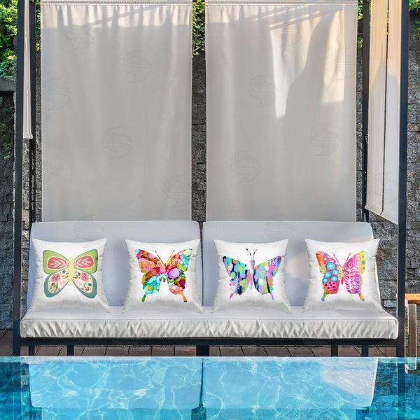 Stupell Industries Lisa Nohren | Vivid Pattern Butterflies Printed Throw Pillow Set