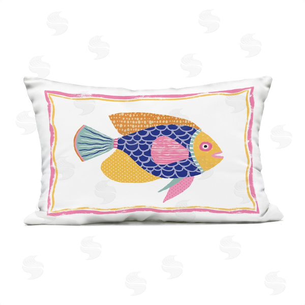 Stupell Industries Lisa Nohren | Whimsical Fish Illustration Printed Throw Pillow
