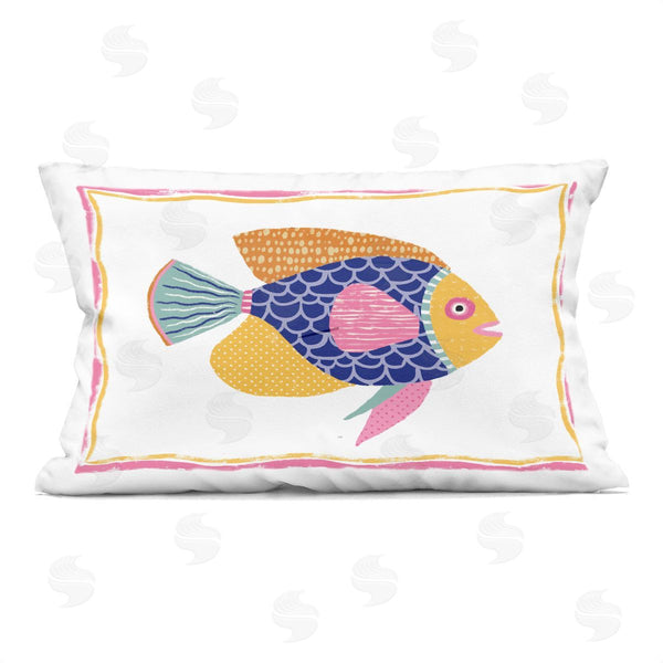 stupell industries Lisa Nohren | Whimsical Fish Illustration Printed Throw Pillow