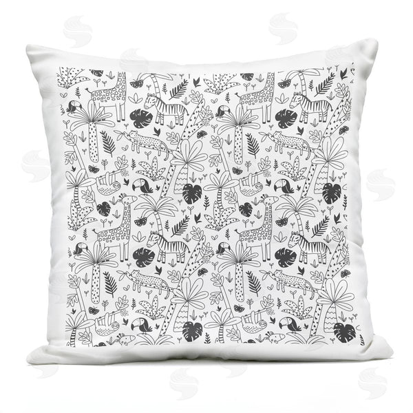 Stupell Industries Lisa Perry | Patterned Safari Animals Casual Nursery Printed Throw Pillow