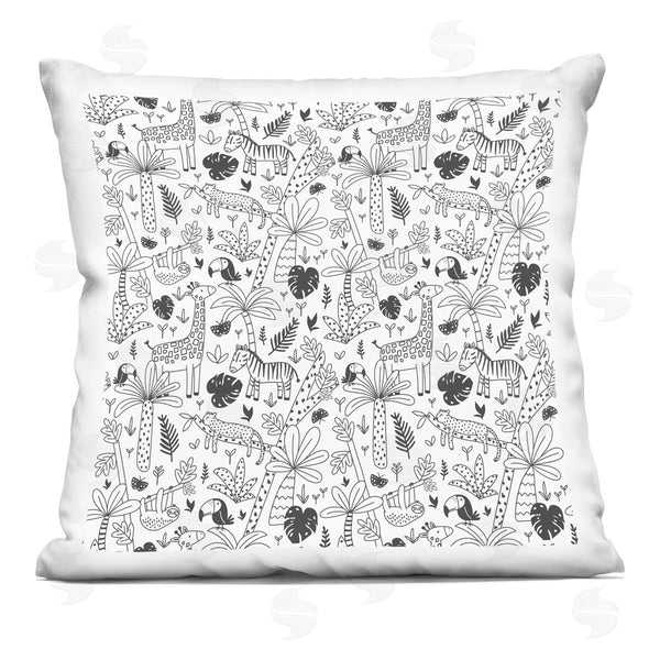 stupell industries Lisa Perry | Patterned Safari Animals Casual Nursery Printed Throw Pillow