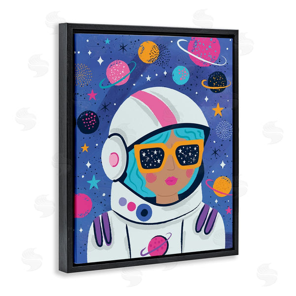 Stupell Industries Lisa Perry Whitebutton | Astronaut Gal In Space Wall Art