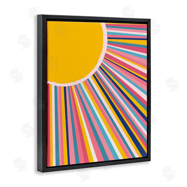 Stupell Industries Lisa Perry Whitebutton | Bold Iris Sunbeams Geometric Abstract Angular Shapes Wall Art