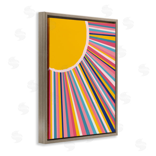 Stupell Industries Lisa Perry Whitebutton | Bold Iris Sunbeams Geometric Abstract Angular Shapes Wall Art