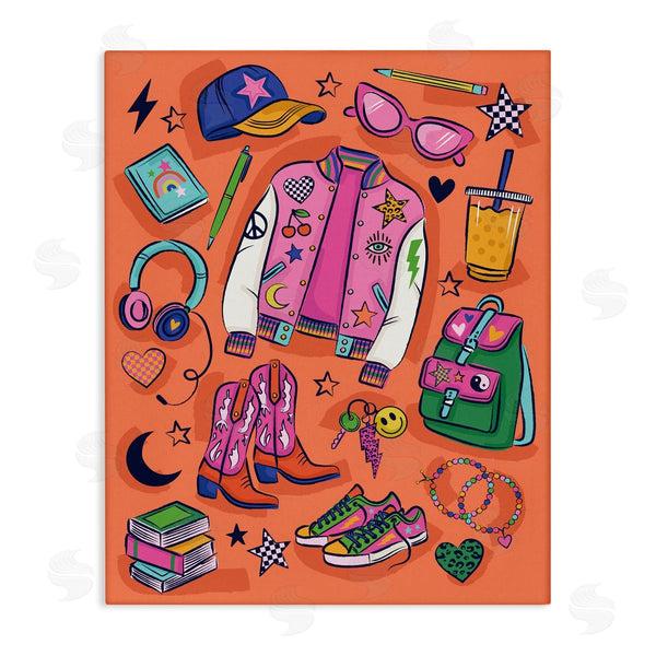 stupell industries Lisa Perry Whitebutton | Bright Fashion School Essentials