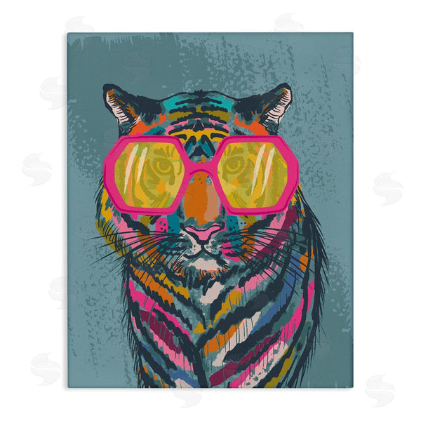 stupell industries Lisa Perry Whitebutton | Bright Fashion Tiger