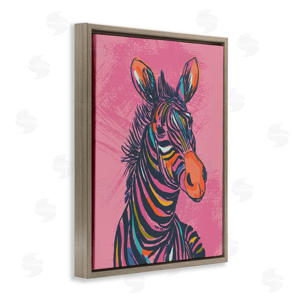 Stupell Industries Lisa Perry Whitebutton | Bright Stripes Zebra