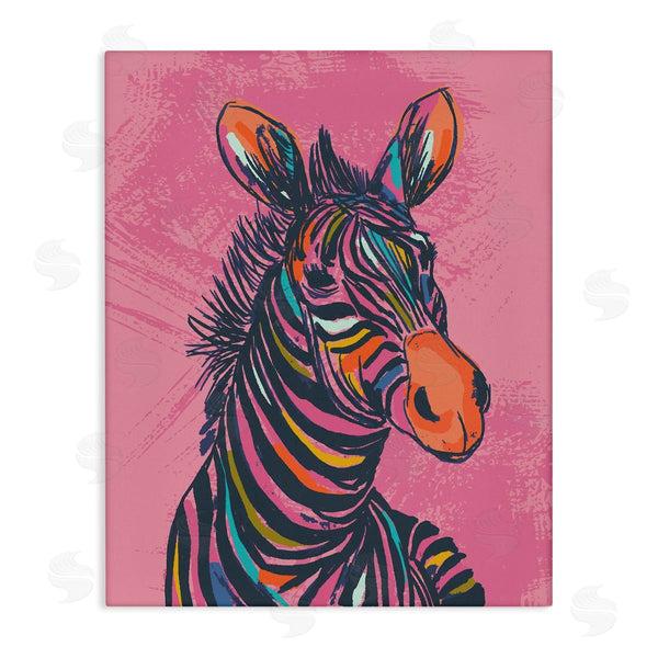 stupell industries Lisa Perry Whitebutton | Bright Stripes Zebra