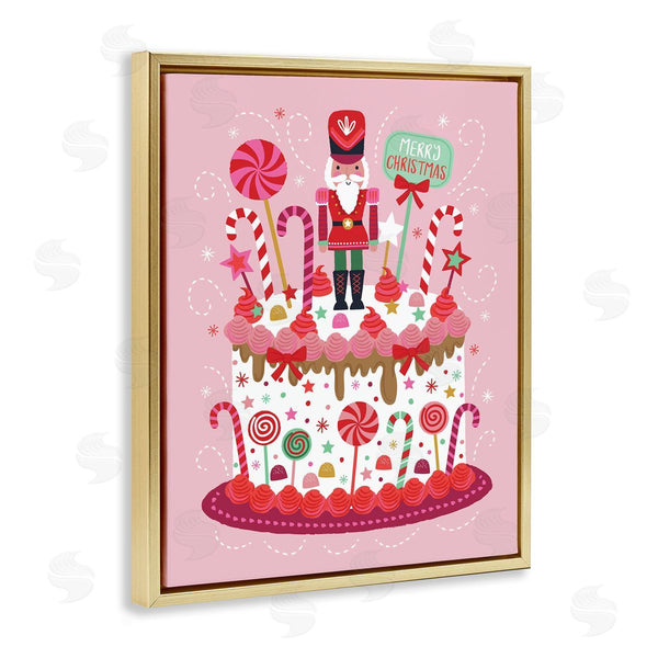 Stupell Industries Lisa Perry Whitebutton | Christmas Candy Dessert Cake