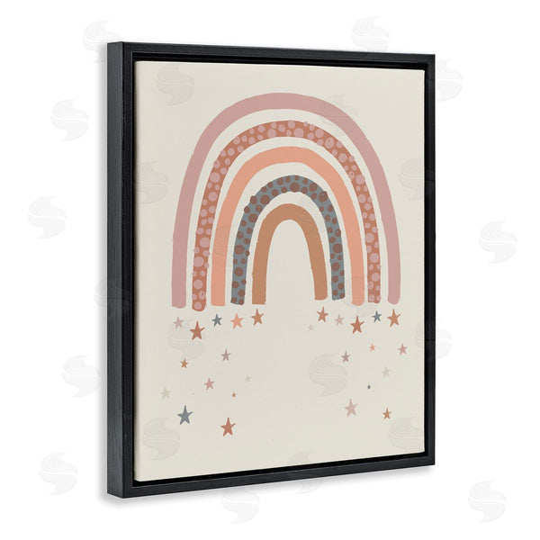 Stupell Industries Lisa Perry Whitebutton | Desert Rainbow Falling Stars Beige Pink Wall Art