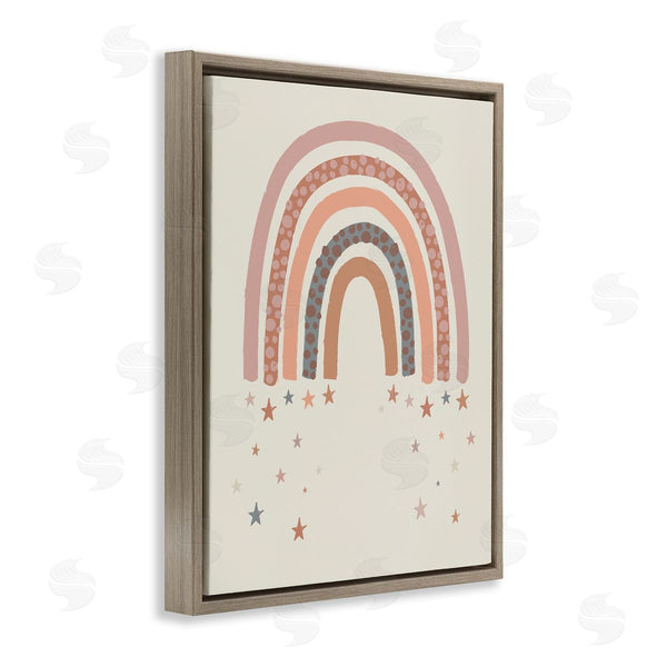 Stupell Industries Lisa Perry Whitebutton | Desert Rainbow Falling Stars Beige Pink Wall Art