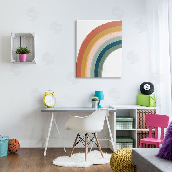 Stupell Industries Lisa Perry Whitebutton | End Of Rainbow Chalk Smudge Pattern Nature Doodle Wall Art