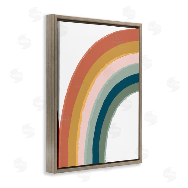 Stupell Industries Lisa Perry Whitebutton | End Of Rainbow Chalk Smudge Pattern Nature Doodle Wall Art